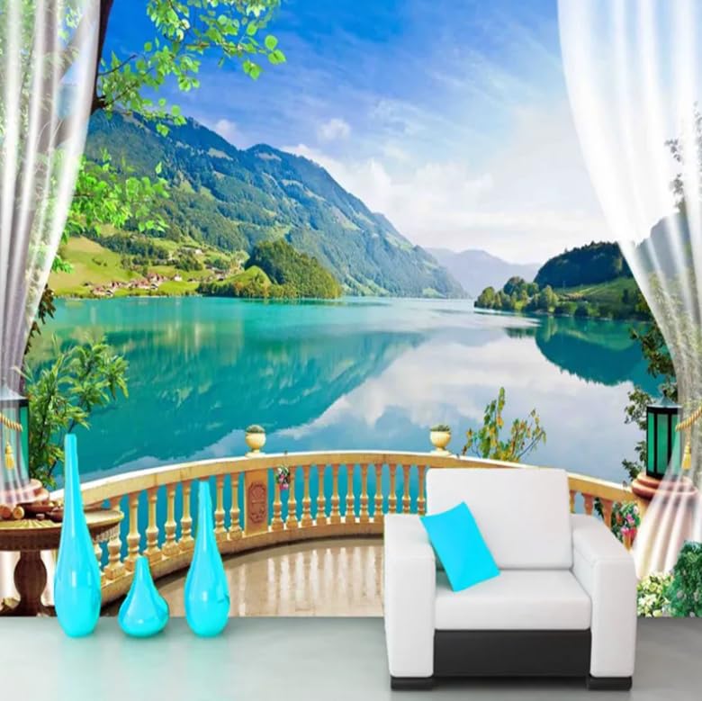 Papier peint 3D paysage naturel pour salon et chambre 300x210cm