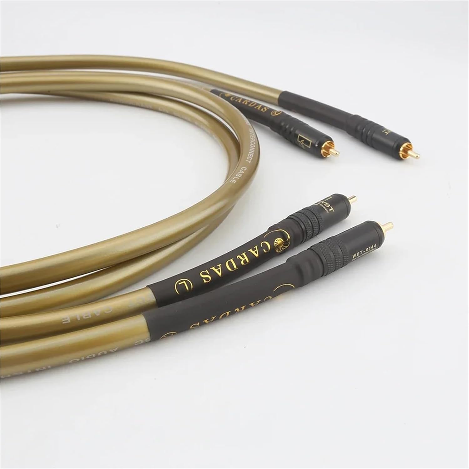 RCAA Cable HiFi A70 Copper Audio CD Power Amplifier Audio Exetend Wire with WBT-0144 RCAA Plug(1m)