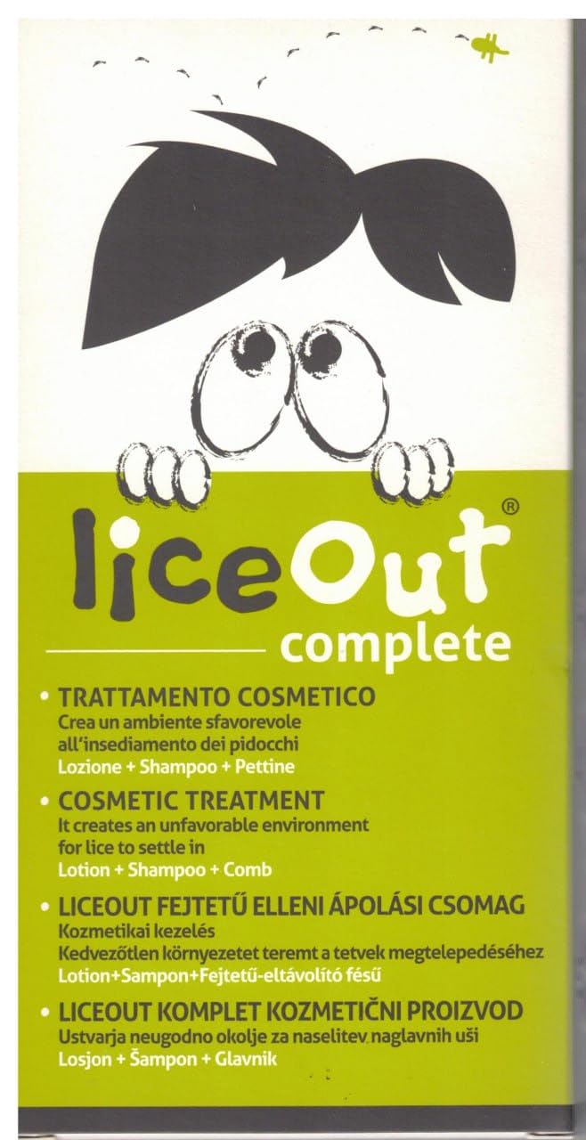 LICEOUT Shampoo e Lozione Pidocchi Bambini. 2x125ml+Pettine | Trattamento Naturale e completo contro lendini e uova. Senza pesticidi. Include il pettine speciale per la rimozione