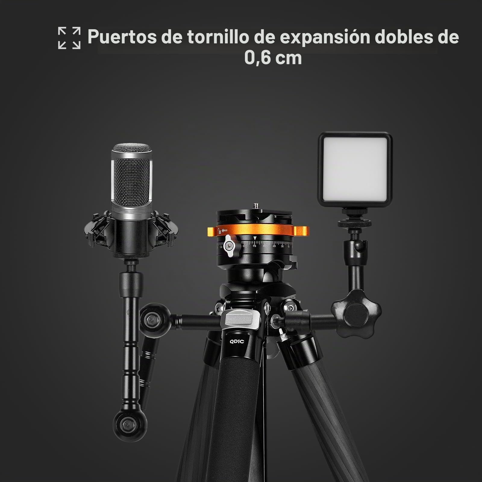 TARION Trípode de Fibra de Carbono para cámara: trípode de Viaje Compacto y Ligero, trípode de Cuenco + Cabezal de Bola único Sistema Quickset, trípode de cámara Profesional de 61 pulgadas/155 cm con