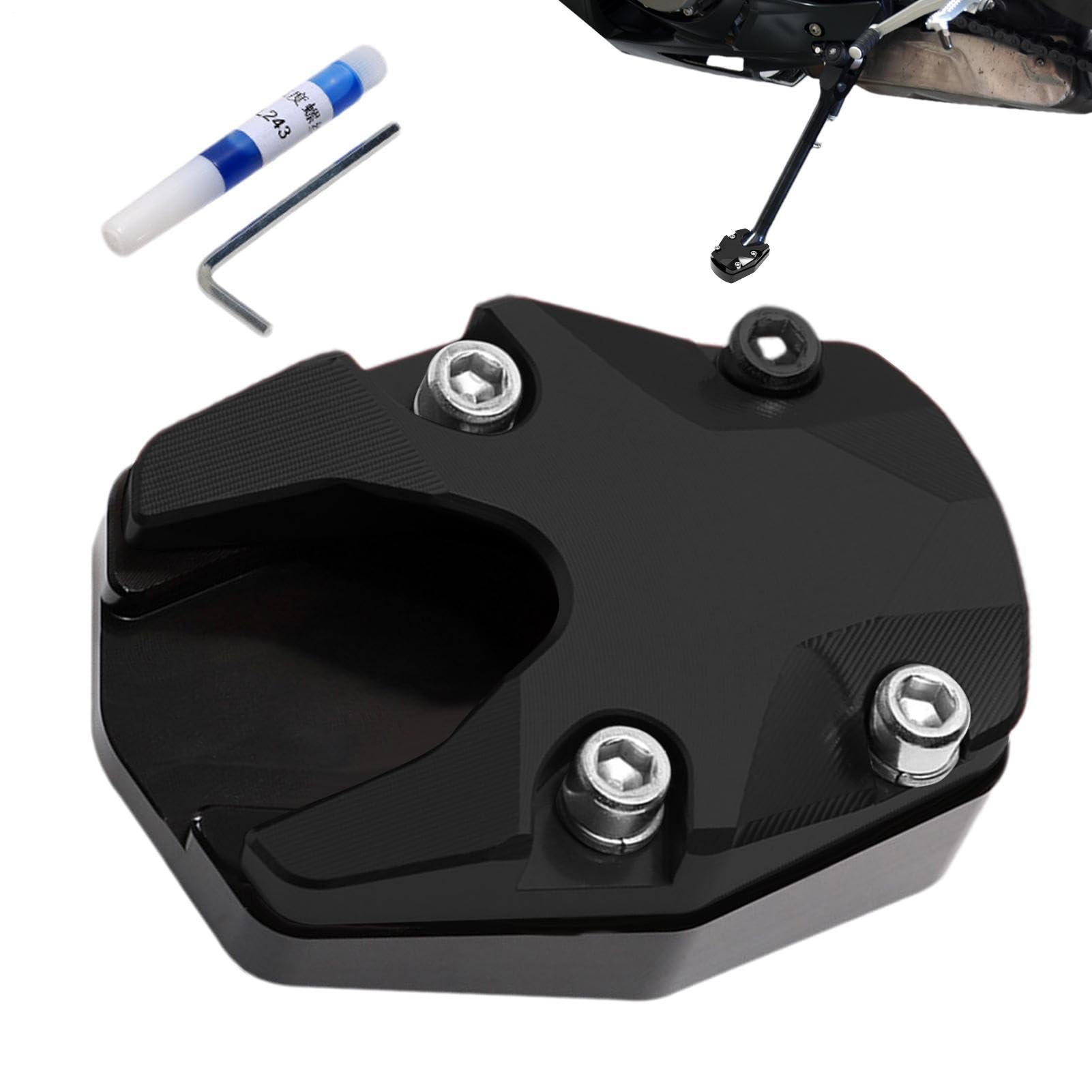 Piastra Di Prolunga Per Cavalletto Laterale Moto, Piastra Di Supporto Per Cavalletto Laterale, accessoris Antiscivolo Per La Prolunga Del Cavallettos, Tappetino Portatile Per Moto Da Utilizzare