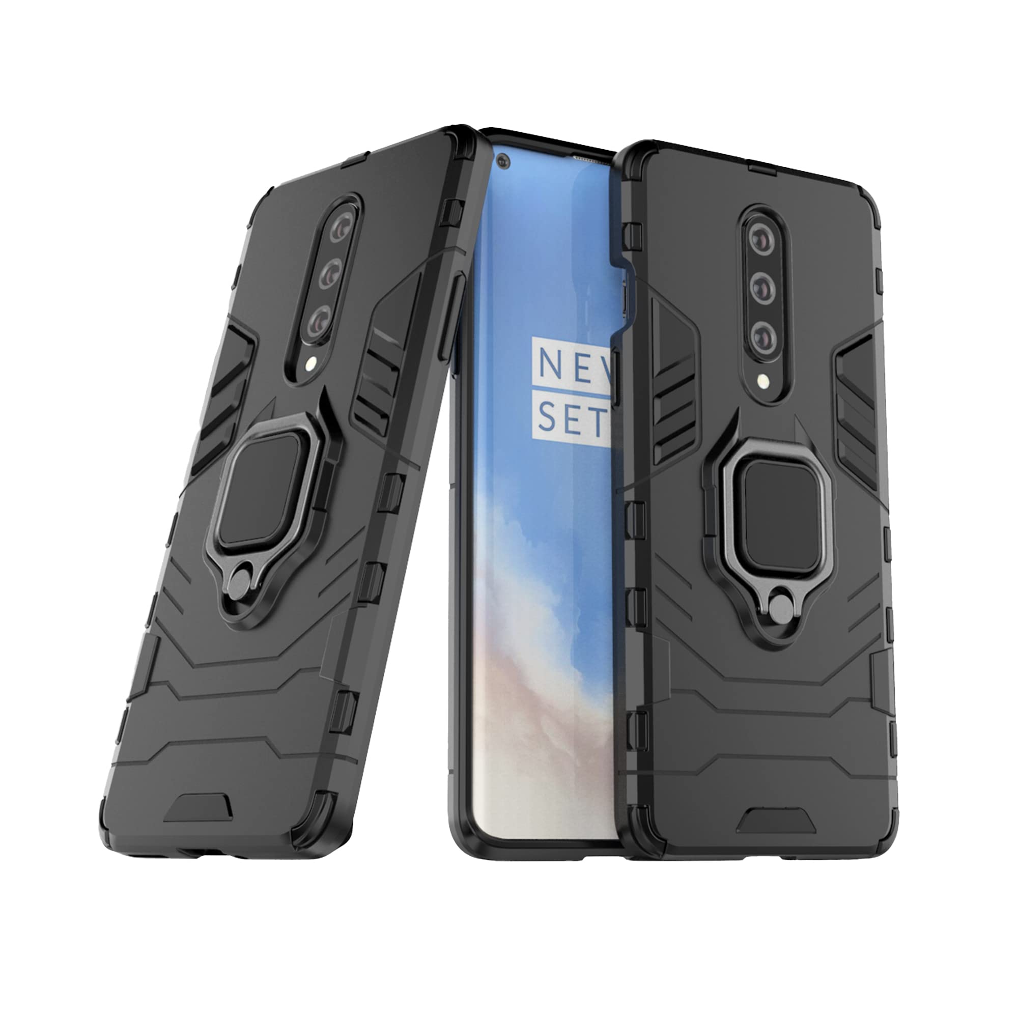 CEDO Rugged Oneplus 8 (4G) Defender Case | Rotating Ring Holder & Kickstand in-Built | Military Grade Armor | Bumper Back Cover (Black) (B08CF1K7PW) Amazon Price History, Amazon Price Tracker
