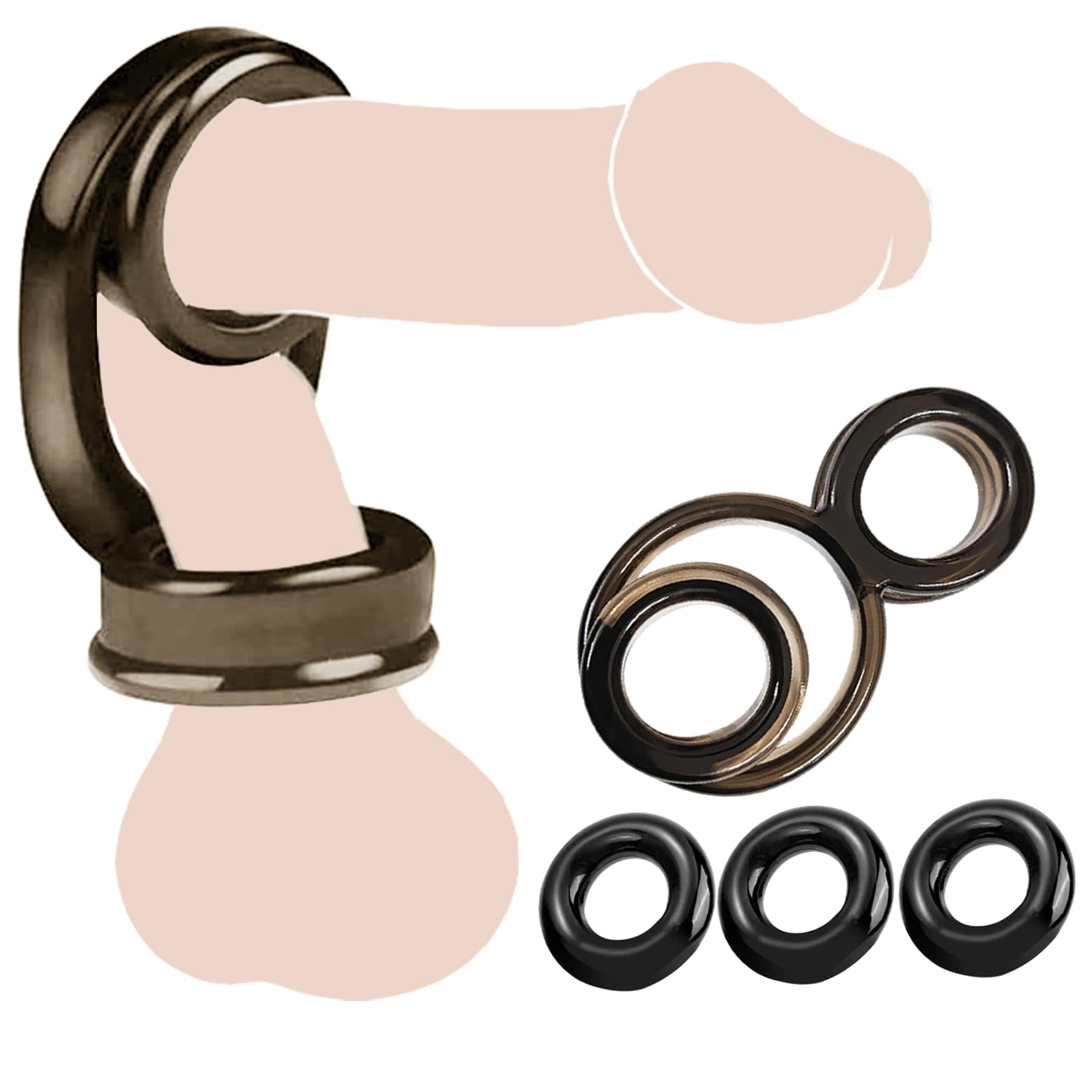 Cock Rings Reusable Penis Ring Silicone Cockring Cock Sexual Stimulation Device for Male Penis Erection Enhancing Long Lasting