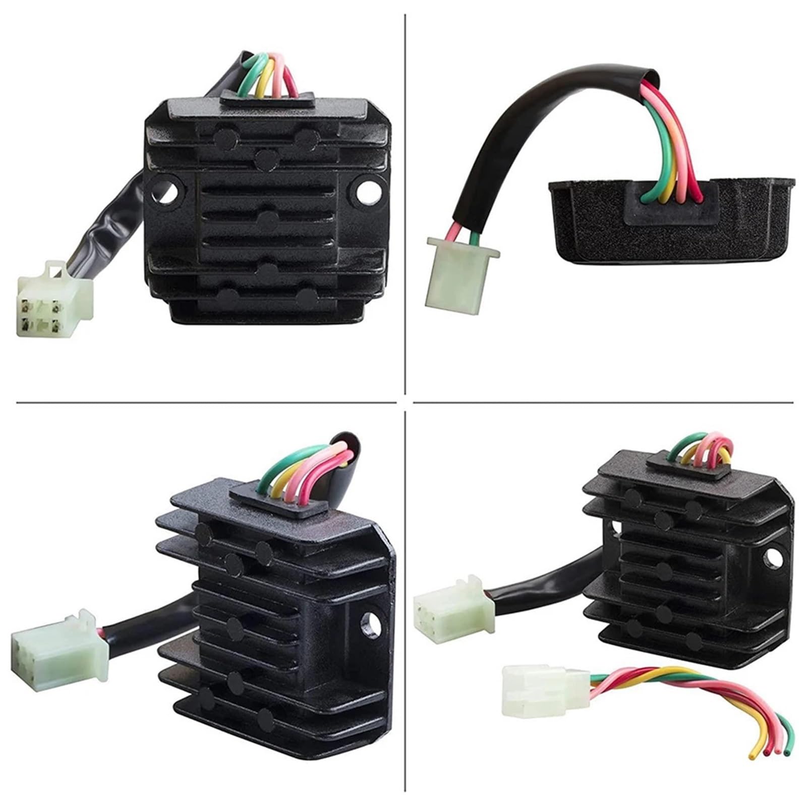 Regulator napięcia prostownik Pasuje do motocykla silnik łodzi ATV GY6 CG125-250CC 4 przewody prostownik prądu uniwersalny regulator napięcia Prostownik