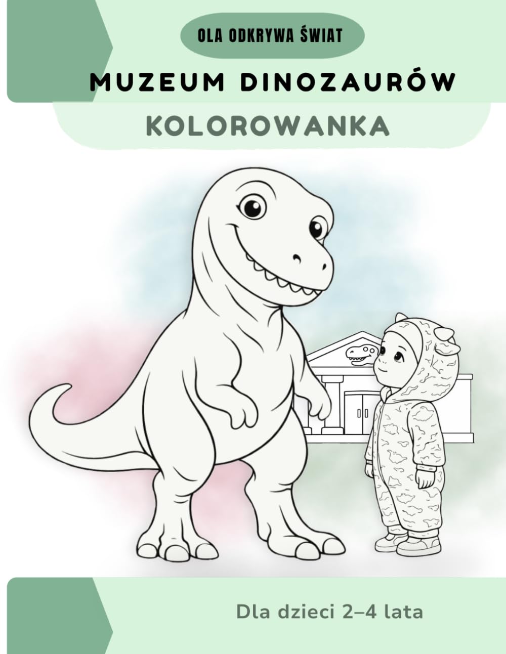 Muzeum Dinozaurów: Kolorowanka dla dzieci 2–4 lata
