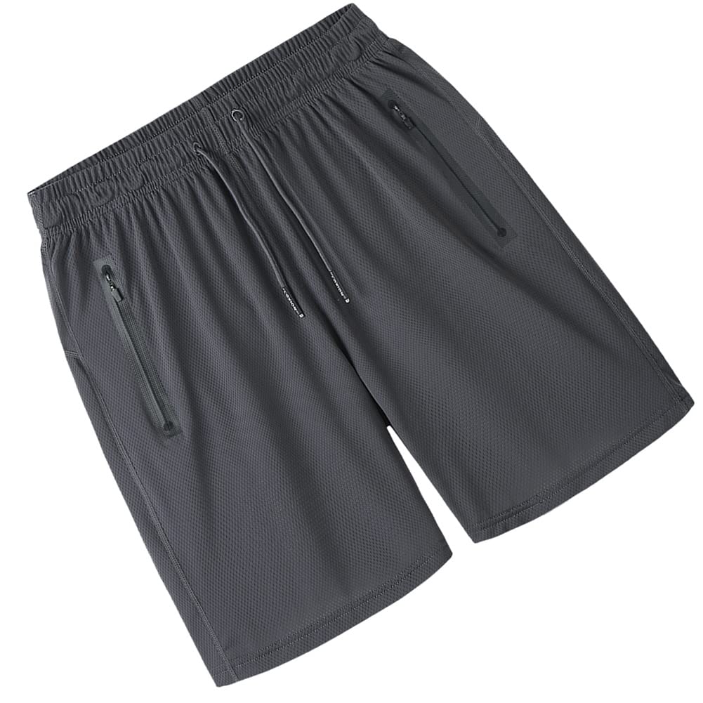 rismart Uomo Asciugatura Veloce Pantaloncini Allenarsi Passeggio Sportivo Pantaloni Corti con Cerniera Tasca