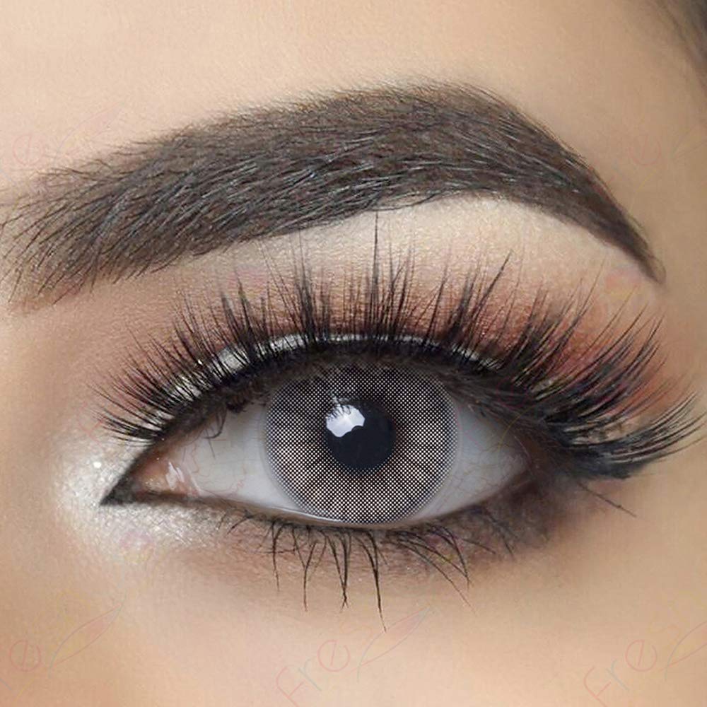 FreshGo Hidrocor Natural Soft Colored Contact Lenses 12 Months Disposable with Case - Icy Gray