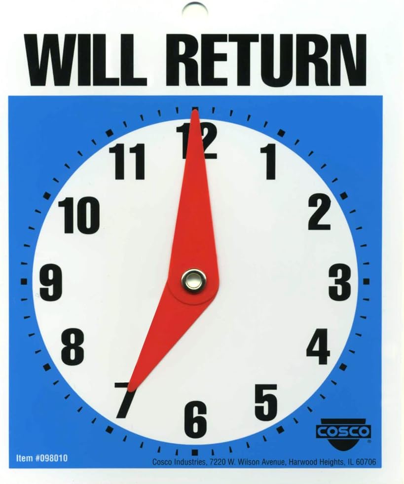 Amazon.com : Metal Signs Vintage -Sorry Back in 5 Minutes, Metal Sign ...