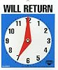 Cosco Sign, Will Return 5 x 6 Inches 098010