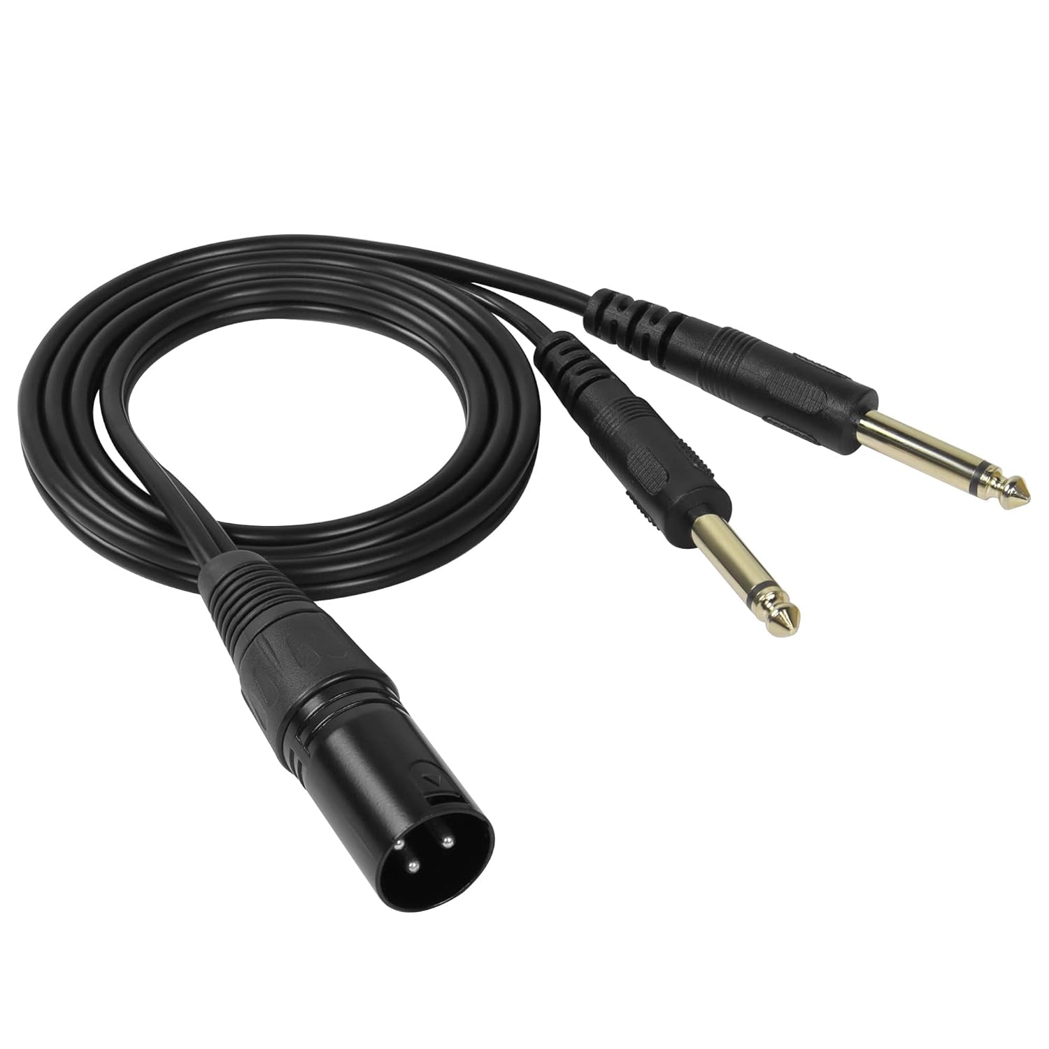 GELRHONR 3 Pin XLR Male to Dual 1/4 TS Mono Y Splitter
