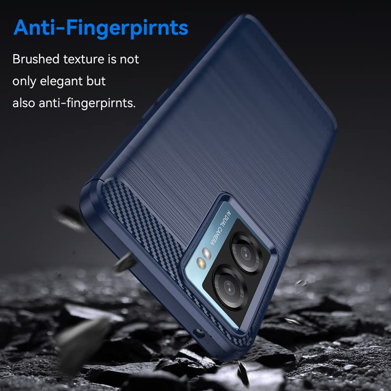 Image of Hybrid Carbon Fiber Back Case for Oppo A57 4G / A57 5G (Blue)