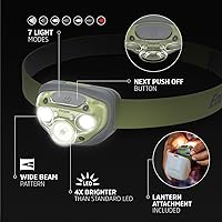 Vista 2 de Energizer Vision HD+ - Linterna frontal LED y funda para linterna, resistente al agua, con funda para linterna colgante, luz para exteriores