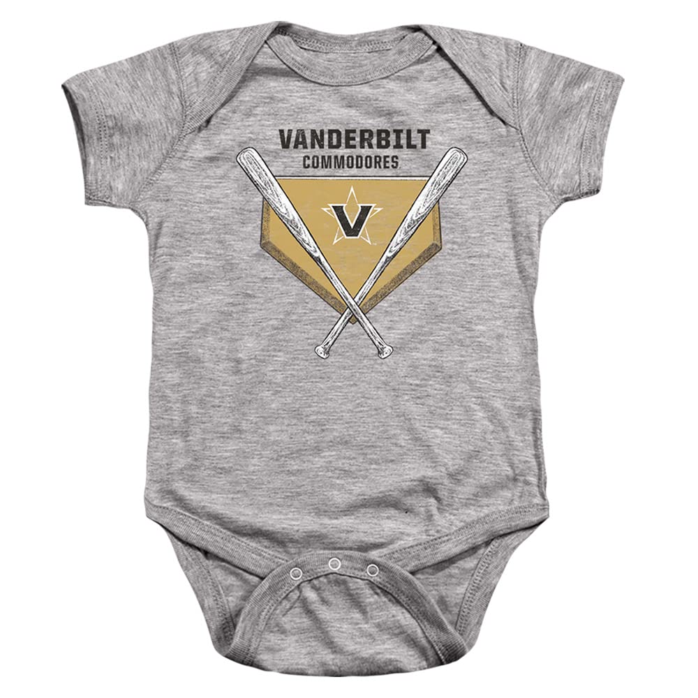 Vanderbilt University Official Baseball Diamond Unisex Infant Snap Suit for Baby,Baseball Diamond Athletic Heather, 18 Months