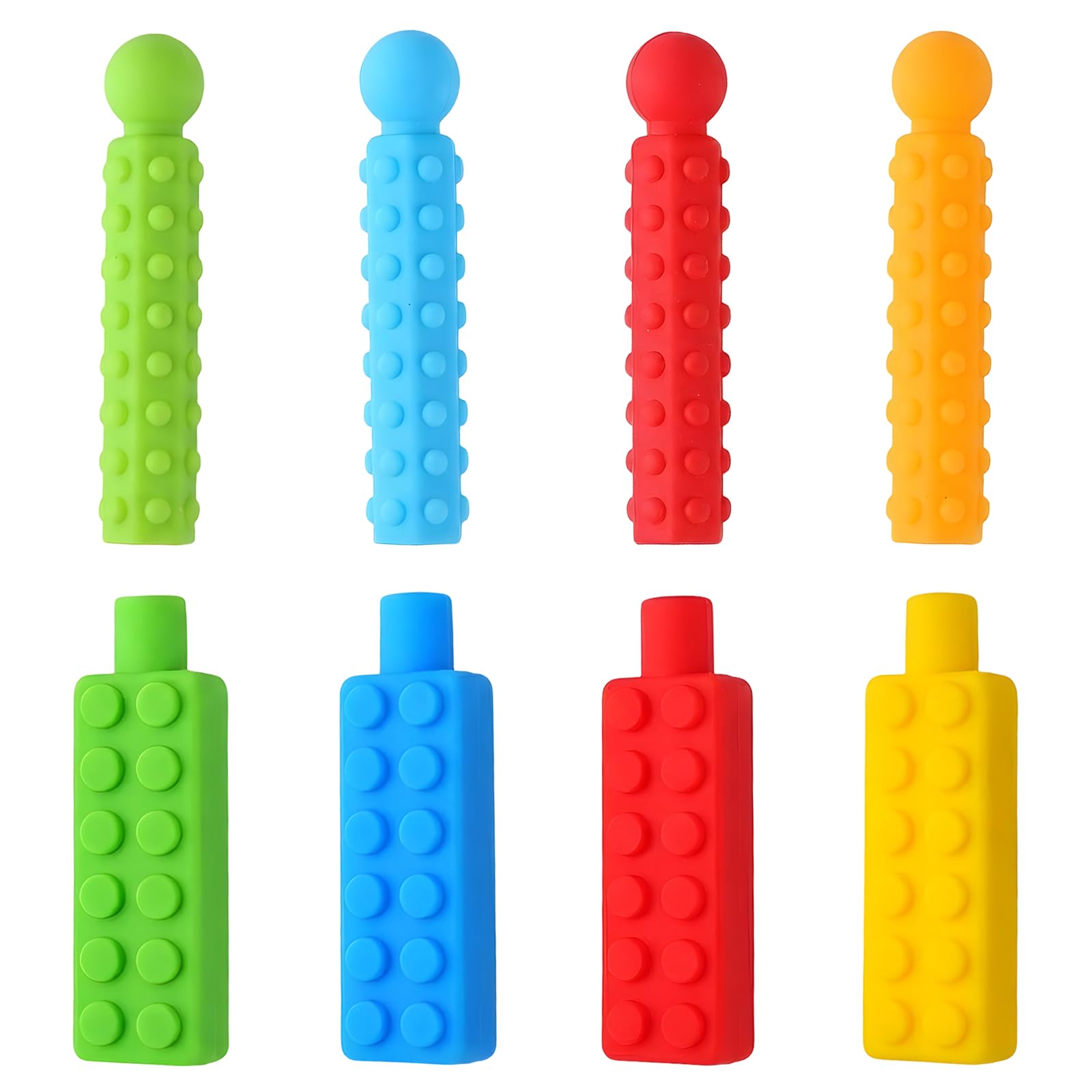 Kaukette, 8er Set Mit Kauspielzeug Und Kauaufsatz Stift, Beisskette, Kauarmband