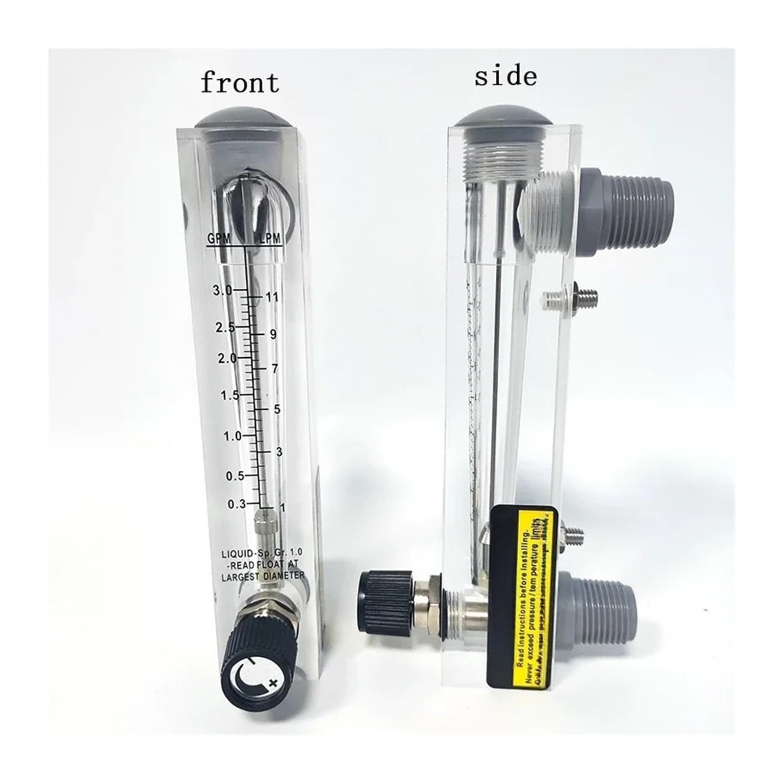 1 medidor de Flujo Tipo Panel LZM, rotámetro for Agua líquida y Aire.((40-150 L - min))