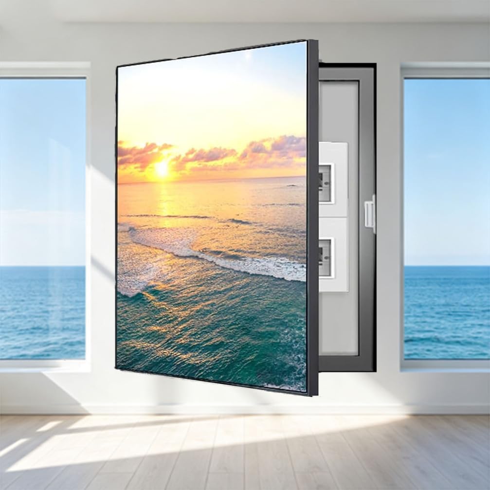 Cubre Cuadro Electrico Decorativo Cubierta de Panel Eléctrico Tapa para Cuadro Electrico Grande Impermeable Protección Confiable para su Panel Eléctrico,005,50X60/19.6x23.6in