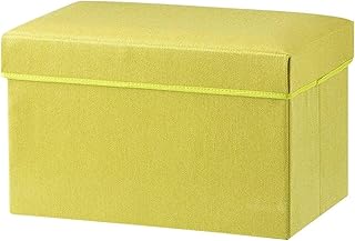 Versátil caja de almacenamiento plegable, taburete para juguetes, asiento de banco, color verde