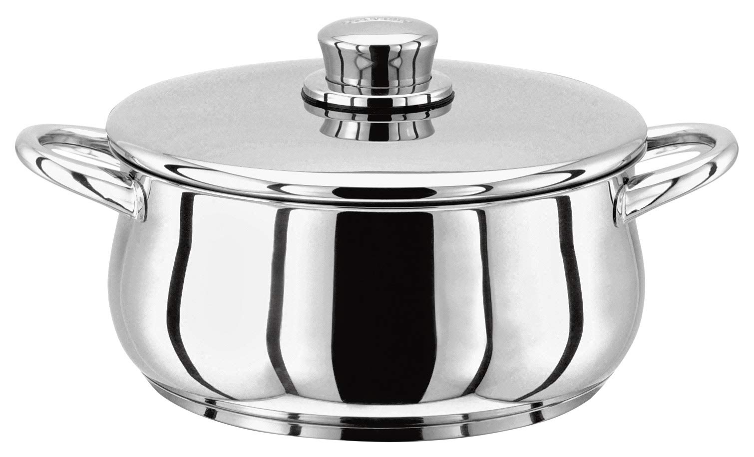 Stellar 1000 Stainless Steel Casserole with Lid 16cm, 1.3L Induction Ready, Oven Safe, Dishwasher Safe - Fully Guaranteed