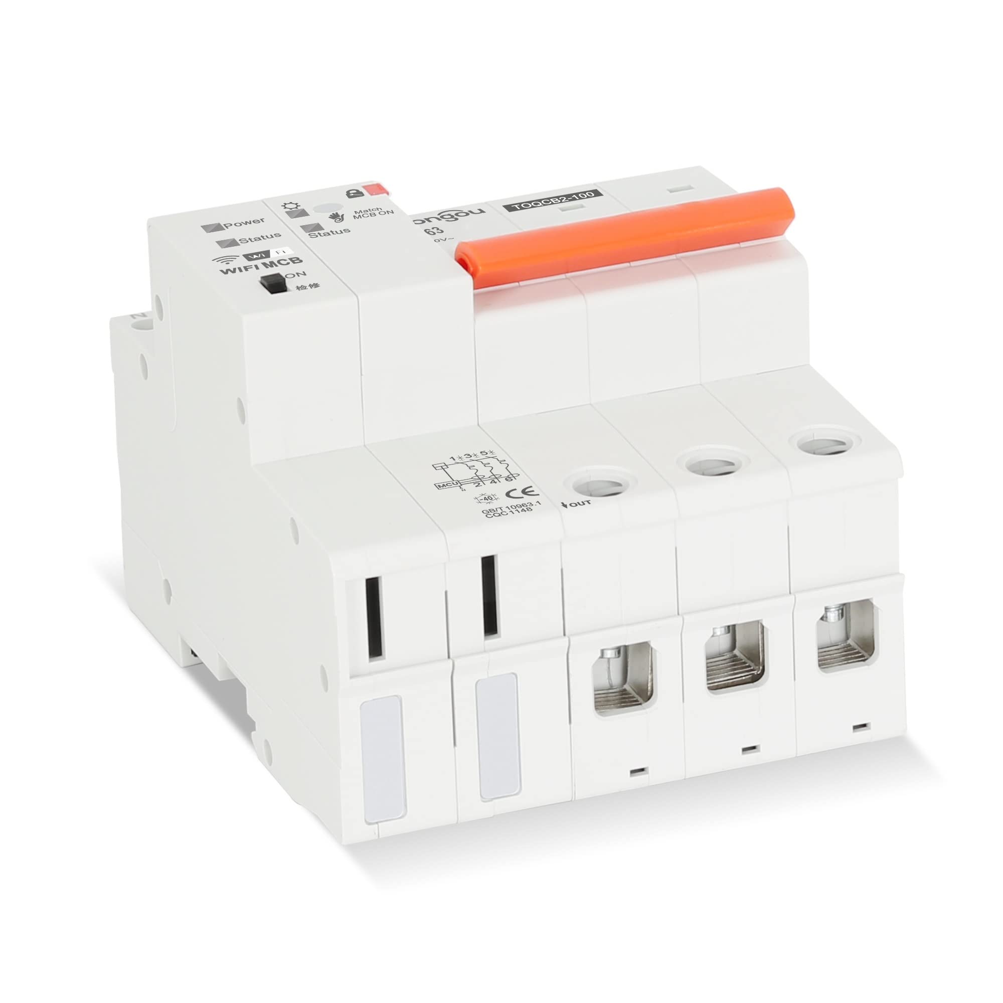 Interruttore Magnetotermico,Interruttore Differenz Interruttore automatico di richiusura dell'interruttore wireless automatico del telecomando del timer di vita intelligente MCB 3P WIFI