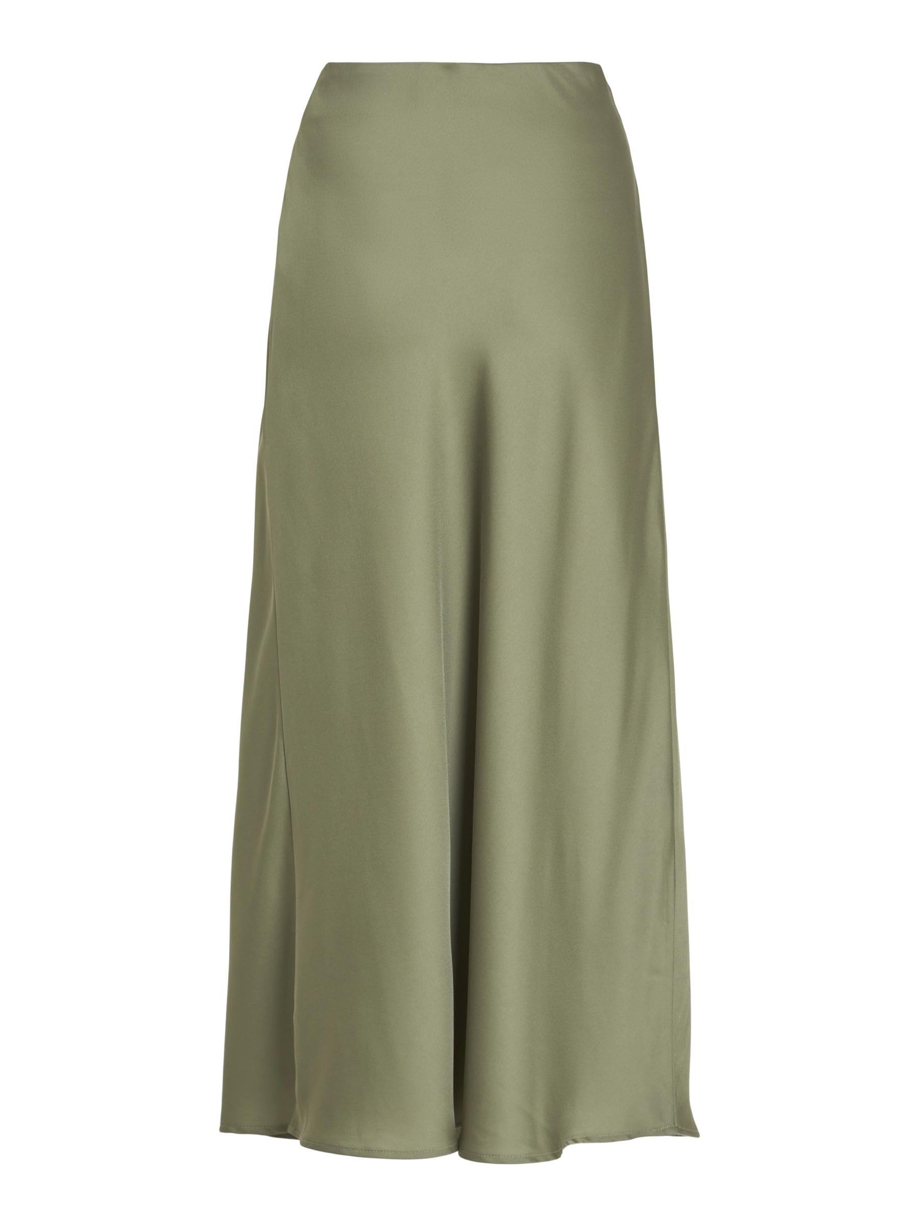 Vila Damska spódnica satynowa Hw Long Skirt-Noos, khaki-zielony (Oil Green), 44