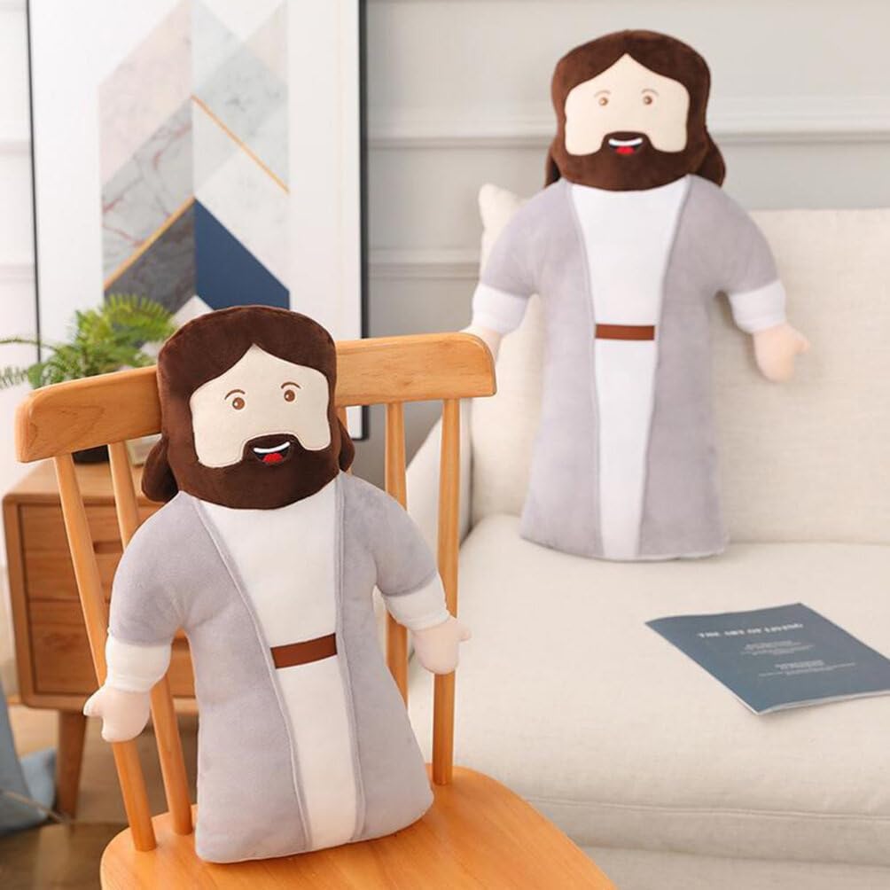 20inch Jesus Plush Doll Stuffed Dolls Cartoon Jesus Pillow Savior Plush Present for Home Easter Christmas Decoration