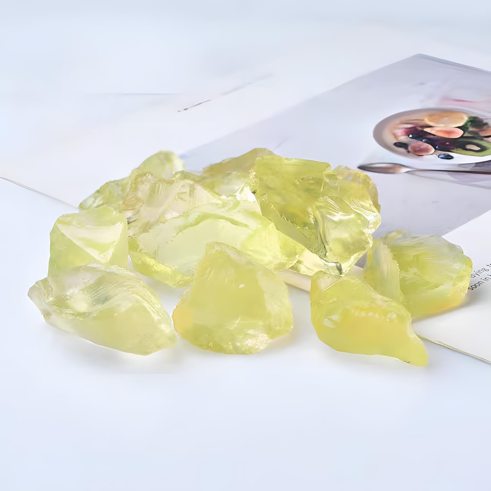 Brute de Pierre Naturelle de Quartz Citrine, Cristaux de Guérison de 3 cm à 5 cm, Pierres 100% Naturelles, Adaptées Comme Cadeau, Décoration de Chasse au Trésor (100g)