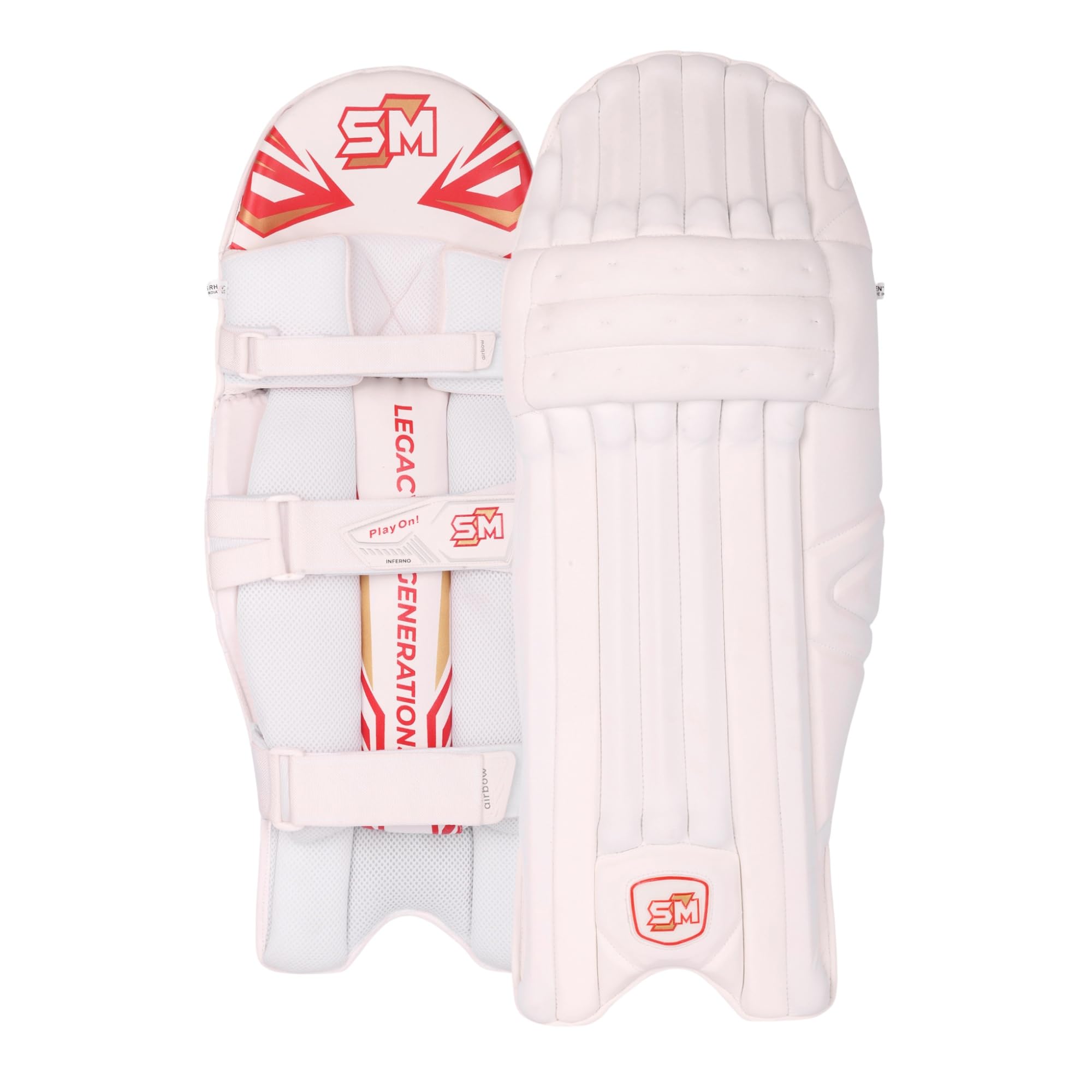 SM Inferno Cricket Batting Leg Guard Men's RH | Super Test Model | Singapore Cane | Korean PU | Multi-Layer Plastazote | Fibre Cup Knee | Premium Professional Cricket Pads-picture-20