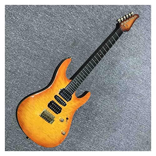 AMINIY Guitare électrique avec Pick-up Jazz Maple Col Full Taille Panneau en Acajou Flaillé Maple Haut Guitare… - Les Beatles, Paul McCartney, John Lennon, RIngo Starr, George Harrison AMINIY Guitare électrique avec Pick-up Jazz Maple Col Full Taille Panneau en Acajou Flaillé Maple Haut Guitare… – Image 3