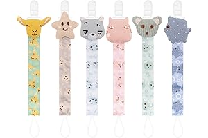 Babygoal Doll Pacifier Clips with Pacifier Case - 6 Pack Magnetic Binky...
