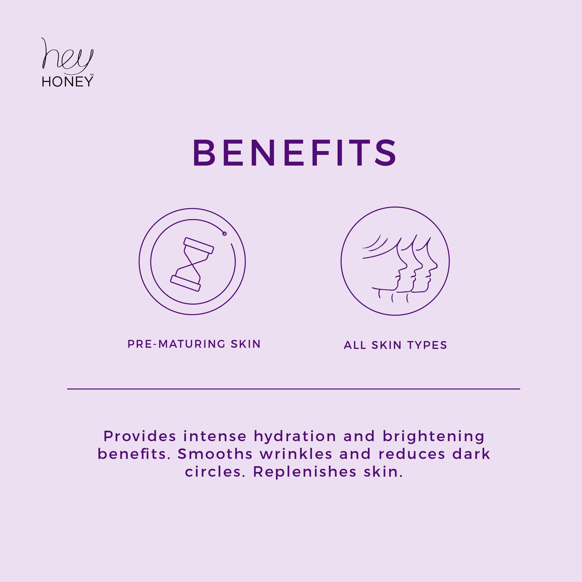 Hey Honey Look Into My Eyes Retinol, Peptide & Propolis Eye Mask for Wrinkle Reduction, Fine Line Smoothing Hydration Overnight Firming Under-Eye Treatment for Brighter, Youthful-Looking Eyes | 1 Oz