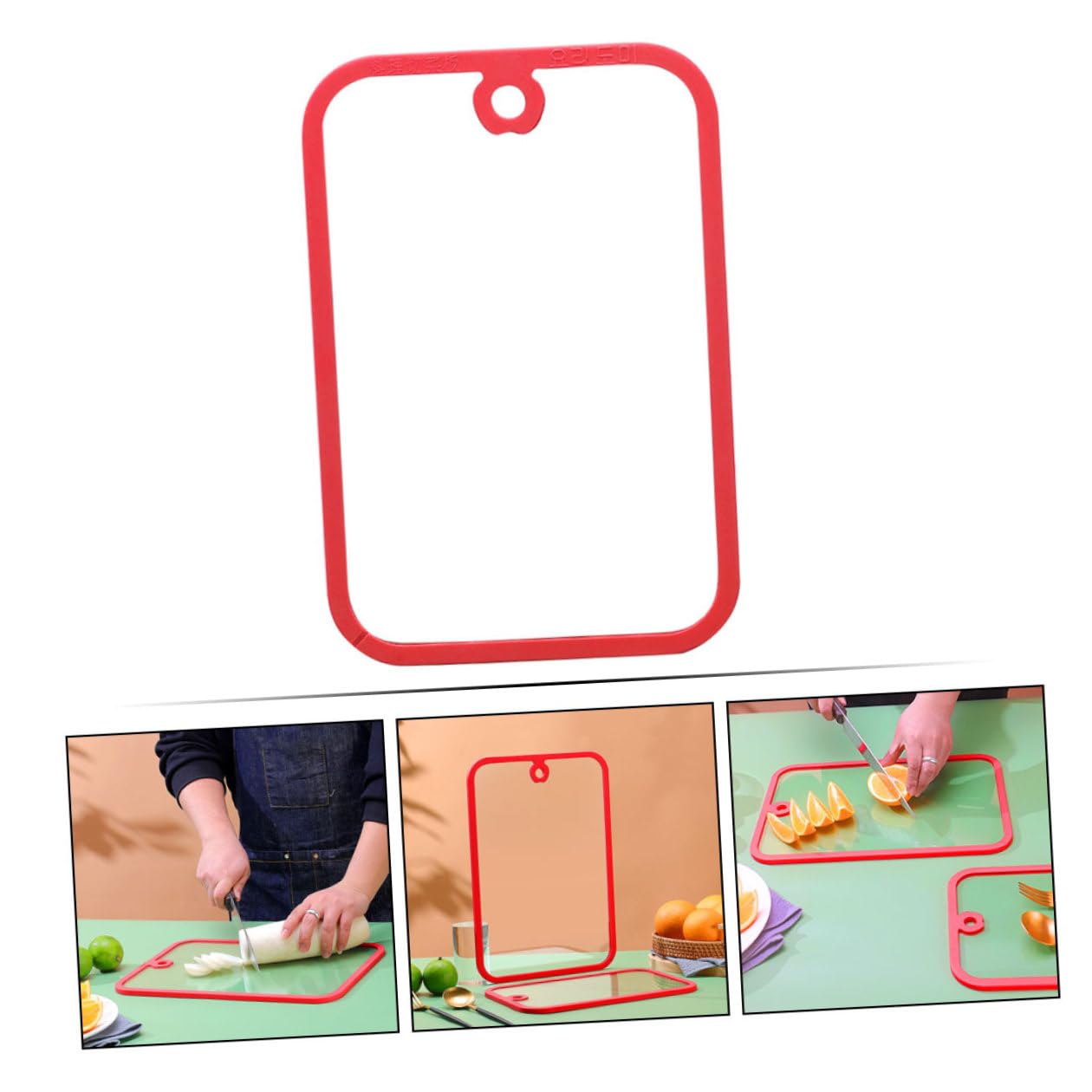 DOITOOL Tabla de Corte de Vidrio Templado Pequeña para Cocina Superficie Lisa y Resistente Práctica para Cortar Frutas y Verduras Diseño Rectangular Pulido Tablero Multifuncional Seguro