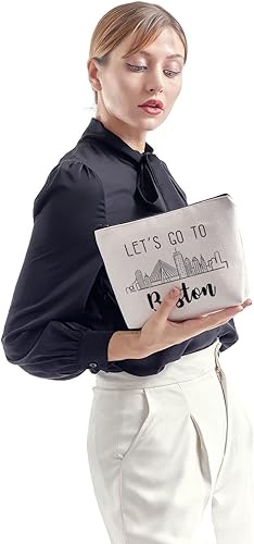 Miniatura 6 de ZJXHPO Boston Skyline - Bolsa de cosméticos para hermana, mejor amiga, viaje, Colorado, viaje por carretera, regalo, recuerdo de Boston, regalo de