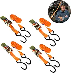 Kit 4x Conjuntos de Catraca com Cinta de Amarração - 800kg, 3M - Indicada para Náutica, Motos, Barcos, Carrocerias e Carretinhas