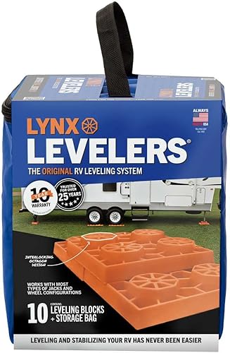 Vista 2 de Tri-Lynx Lynx Levelers - Bloques de nivelación entrelazados para RV/remolque/autocaravana/Vanlife con bolsa de almacenamiento de nailon