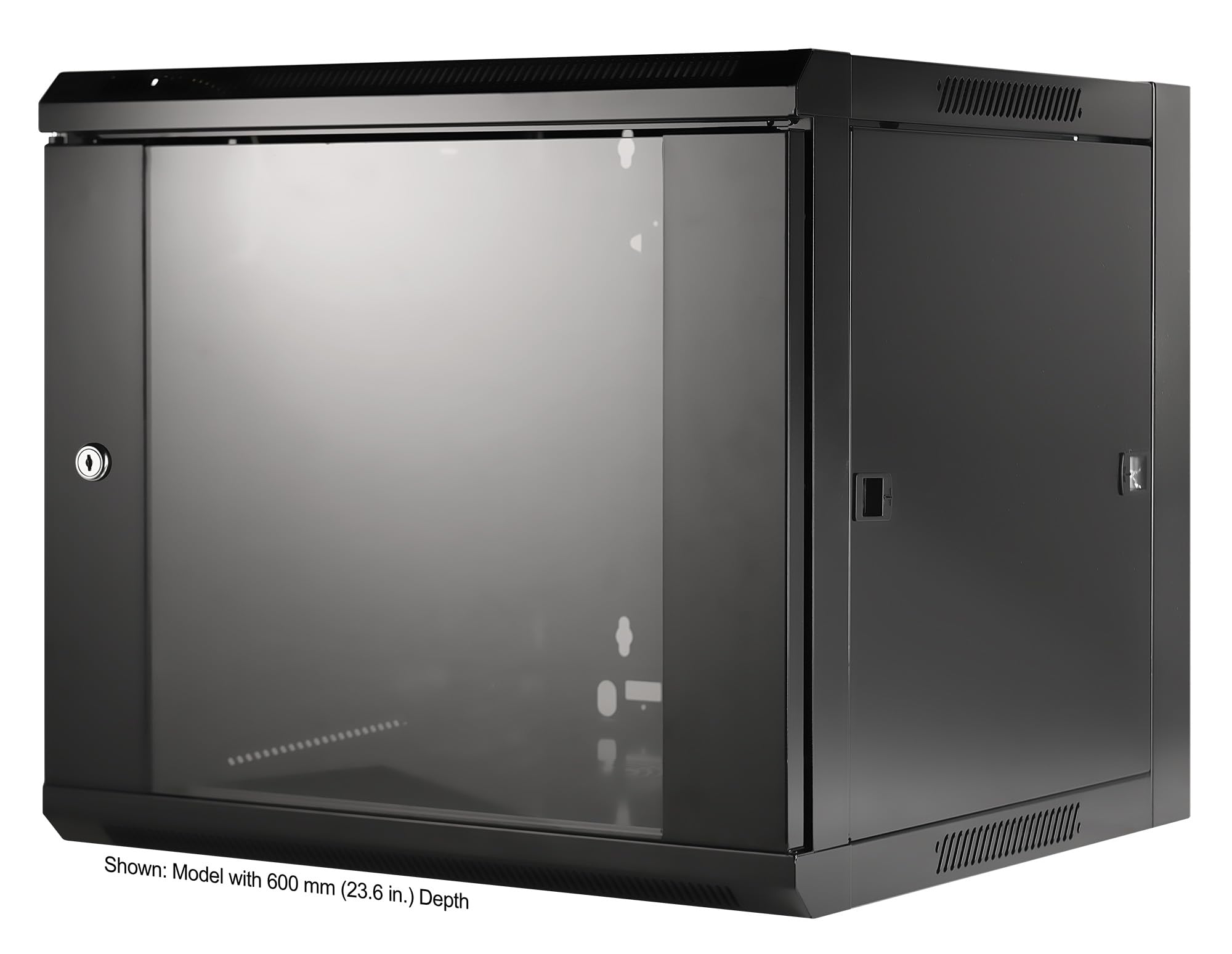 Black Intellinet 19 Network Cabinet - Wall Mount (Standard) 9U 450Mm Deep Flatpack Max 60Kg Suitable Also For Use On Desk Or Floor Usable Depth 270Mm To 350Mm Metal & Glass Door Back Panel Removeable Sides Parts For Wall Installation Not I