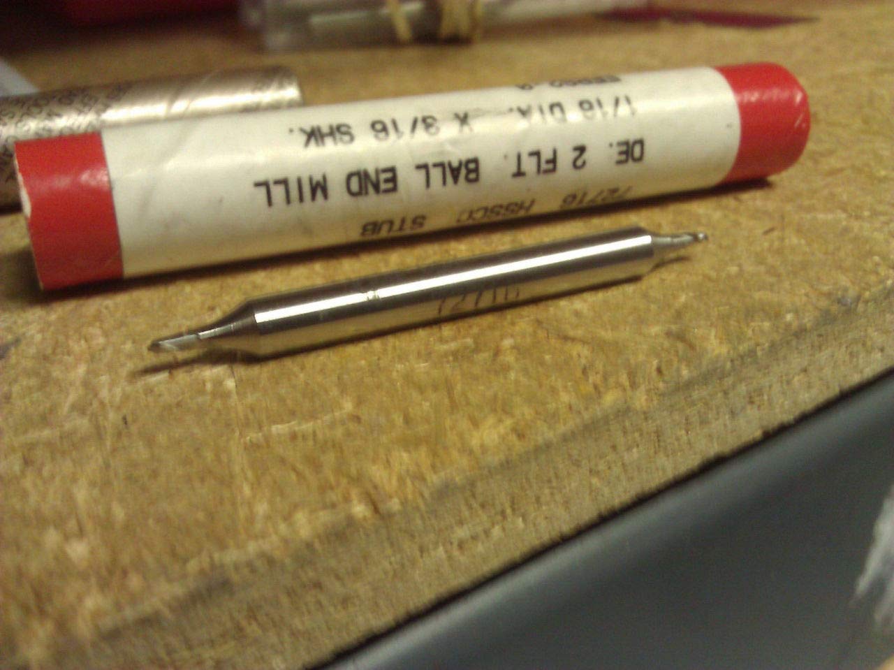 1/16" 2 Flute Double END STUB Length HIGH Speed Steel Ball END Mill