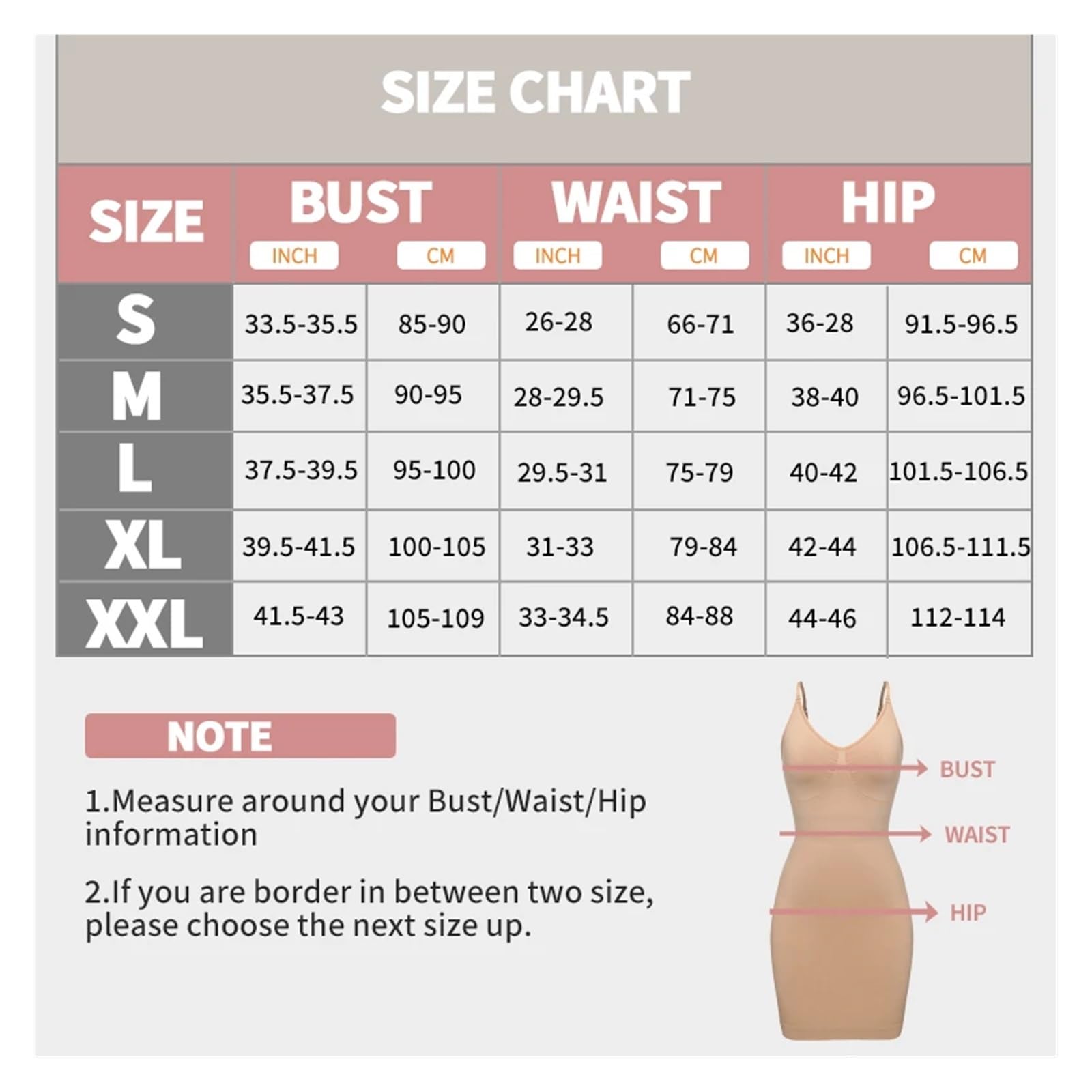Fond De Robe Invisible Robe Moulante à col en V for Femme, sous-vêtement Moulant, à Compression Douce, Amincissant, Taille, Ventre Plat, Corset Sexy(Nude,L)