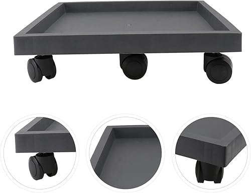 Miniatura 8 de ERINGOGO Organizador cuadrado para plantas, 16 pulgadas con ruedas bloqueables, soporte de metal resistente para plantas, plataforma de plataforma