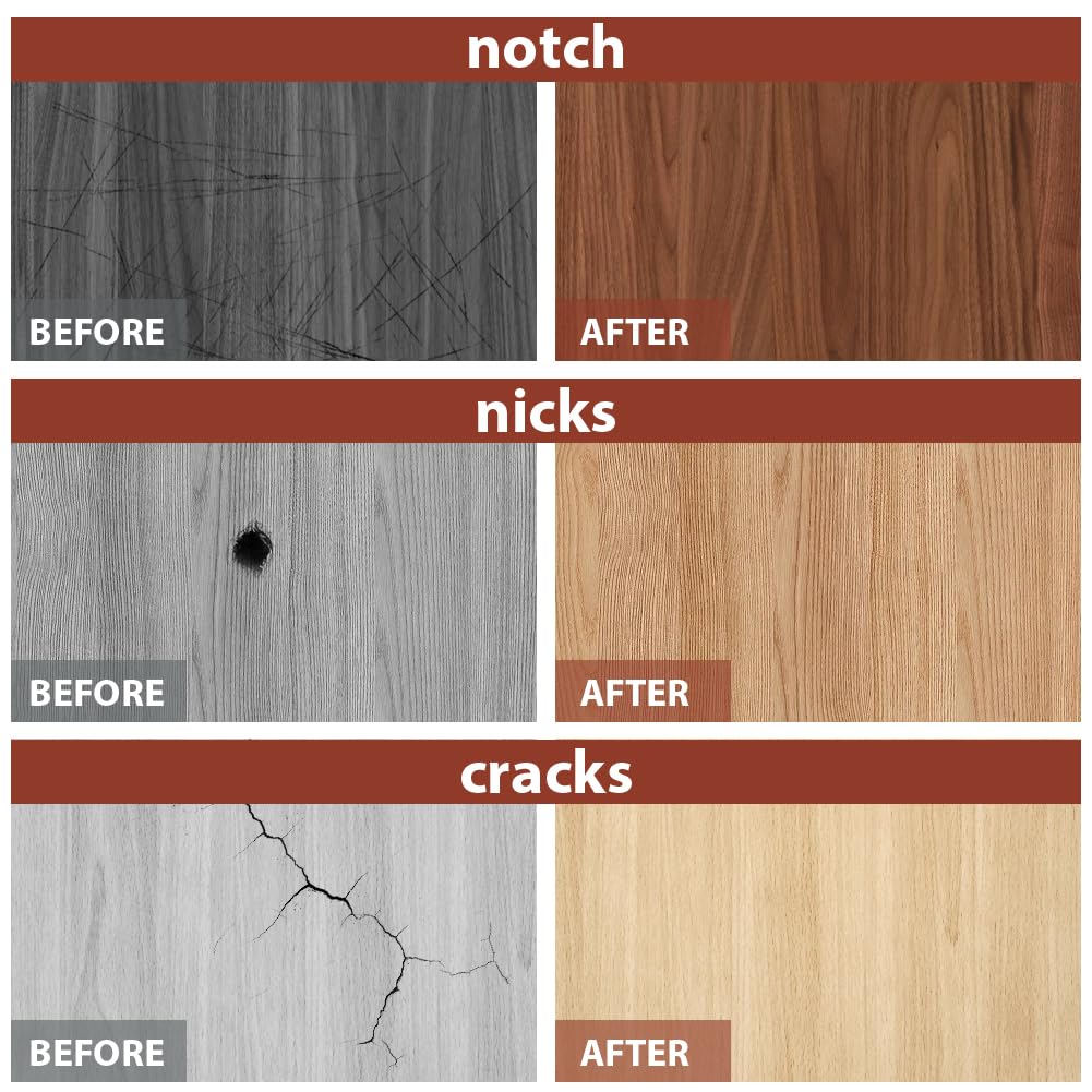 ACWOO Kit De Réparation Parquet Sol, 11 Couleurs Kit Réparation Plan De Travail Stratifié, Cire Dure De Mastic à Bois Kit De Parquet pour Réparations Stratifié Laminé, Bloc De Cire Uniquement