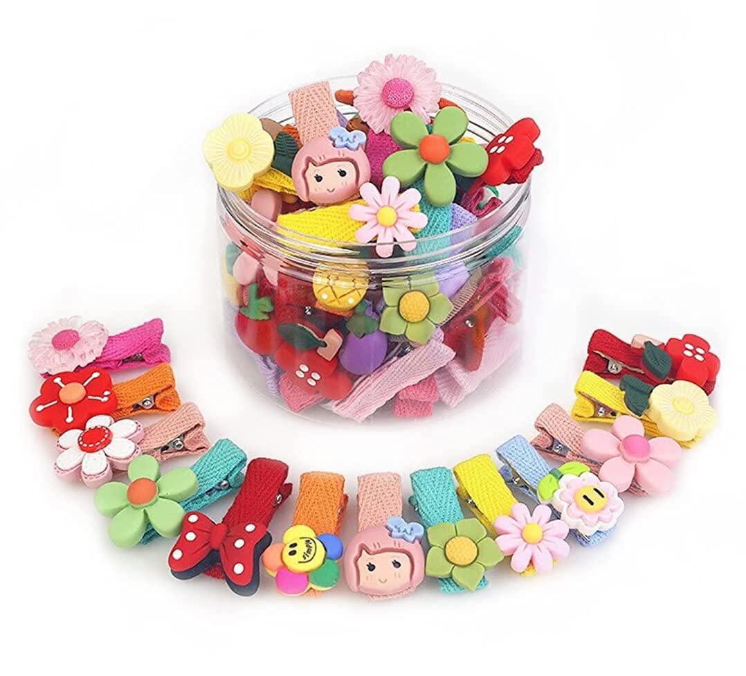 BellaStella Korean Stylish Hair Clips Cute Animal Fruit Flower And More Characters Fully Ribbon Lined For Kids And Teens Hair Accessories Pack Of 26 Pcs (Style-1), Multicolor (B0BWRX8GK4) Amazon Price History, Amazon Price Tracker