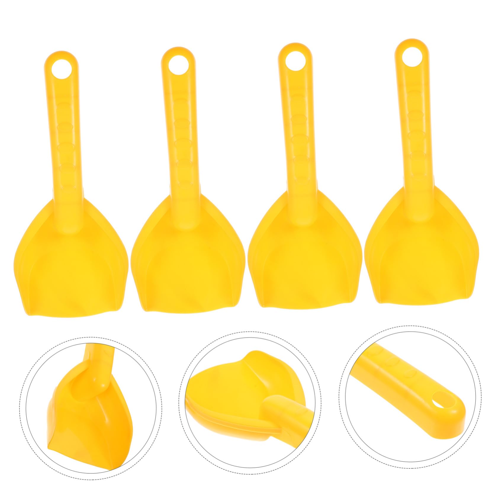 Palas para Excavar Arena, 20 Piezas de Plástico Amarillo para Playa | Mini Juguetes de Playa, Juguetes de Playa para Exteriores, Decoración Verano