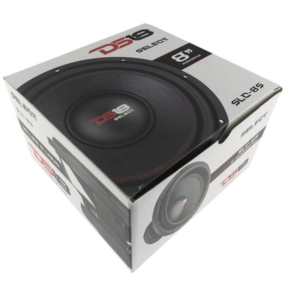 1 SUBWOOFER DS18 Select SLC-8S SLC8S 20,00 cm 200 mm 8" 200 watt rms und 400 watt max SVC Single Voice Coil 4 ohm sub ideal für autotür oder Box, 1 stück