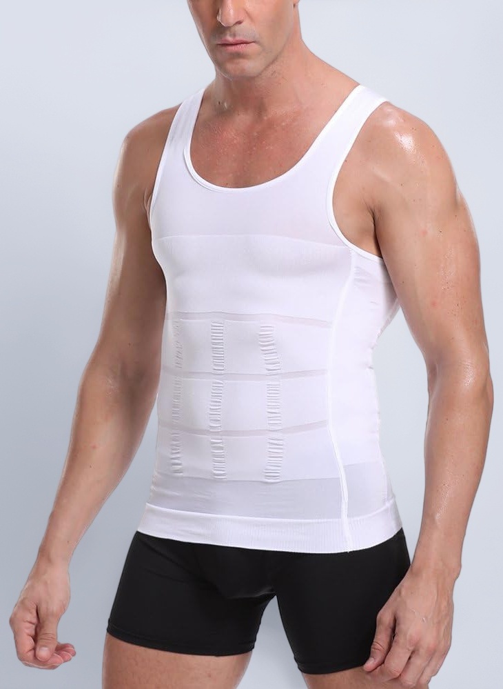 Men Compression Shirts, Slimming Vests Compression Shirt for Men Body Shaper Vest Tummy Control Belly Fat Burner for Men Tank Tops Abdomen Undershirt