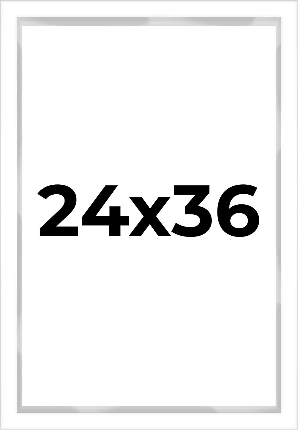 24x36 Shadow Box White Display Frame 1 Inch Deep | 1.5 Inch Wide Moulding | Includes Shatter Resistant Acrylic Plexiglass, Acid-Free Backing and Hanging Hardware