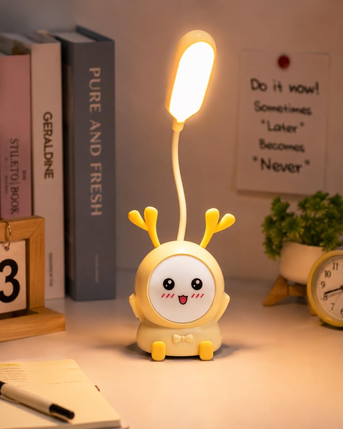 IMNISHNAY Deer Character Study Lamp Yellow USB Rechargeable-picture-26