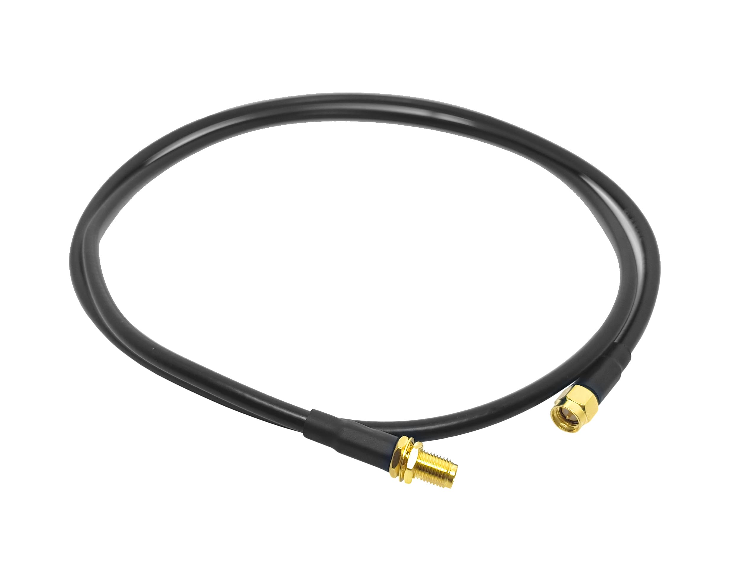 Câble de raccordement Coaxial LMR200-câble d'extension de cloison mâle à femelle for utilisation de réseau sans fil et de vidéosurveillance(1ft)