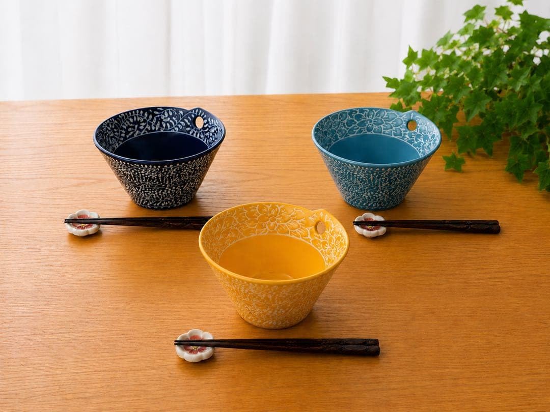 【ベトナム現地購入｜本場バッチャン焼き スープボウル＆箸 3色セット】 Amazon.co.jp: ベトナム｜本場バッチャン焼き スープボウル＆箸 3色