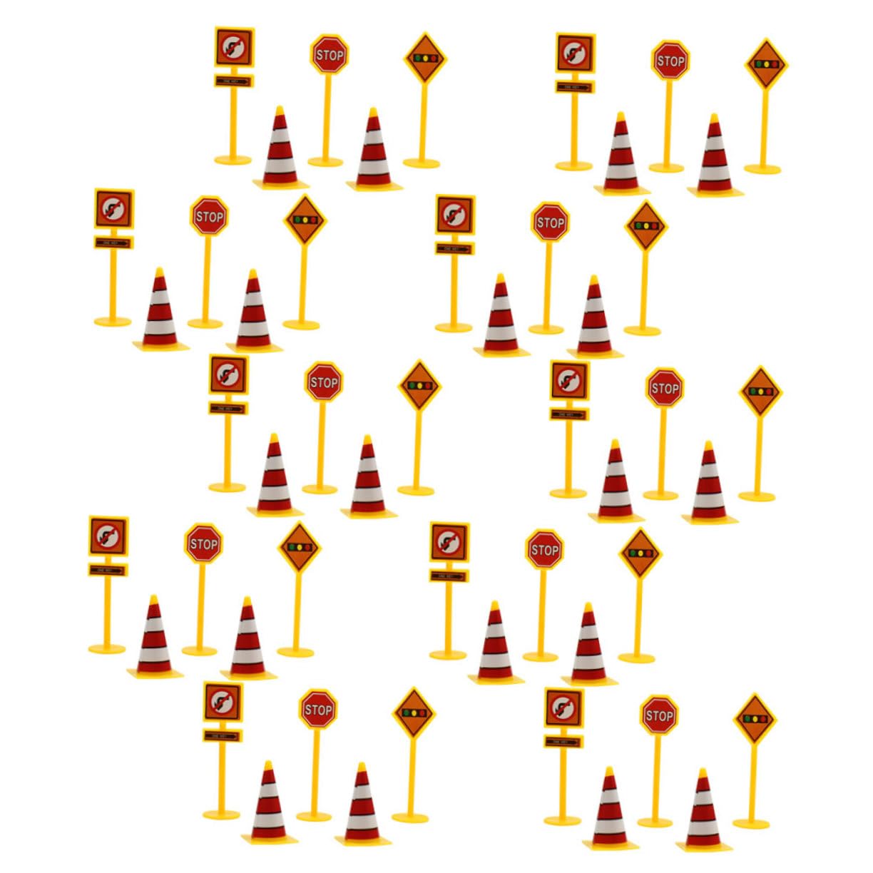 SUPVOX 10Sets Traffic Signs Set Educational Road Sign for Models for Learning Traffic Safety and Street Signals