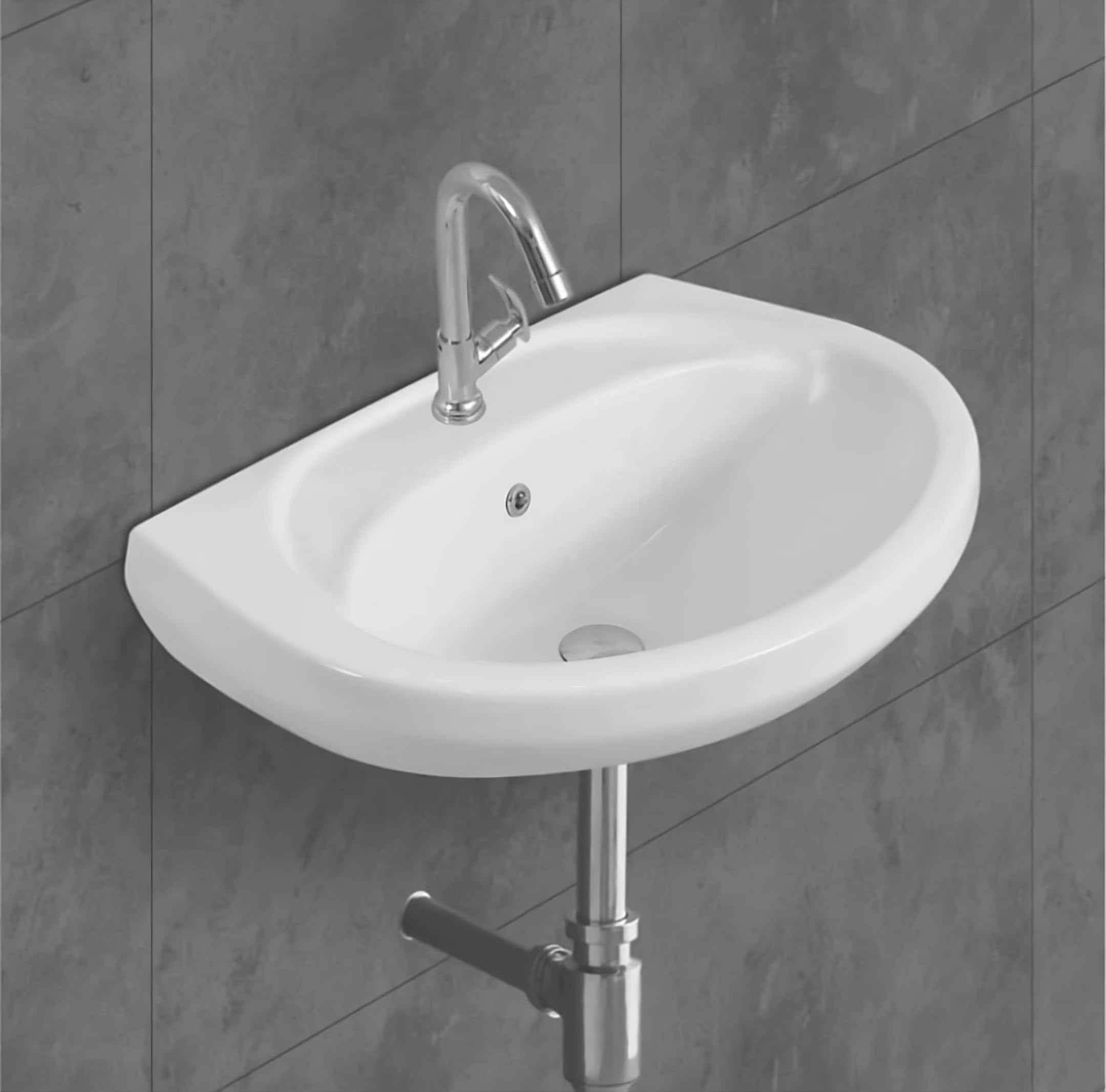 Syon REPOSE Premium Ceramic Wall Hung Wash Basin (22 inch x 16 inch) (B0CSZ95QBZ) Amazon Price History, Amazon Price Tracker