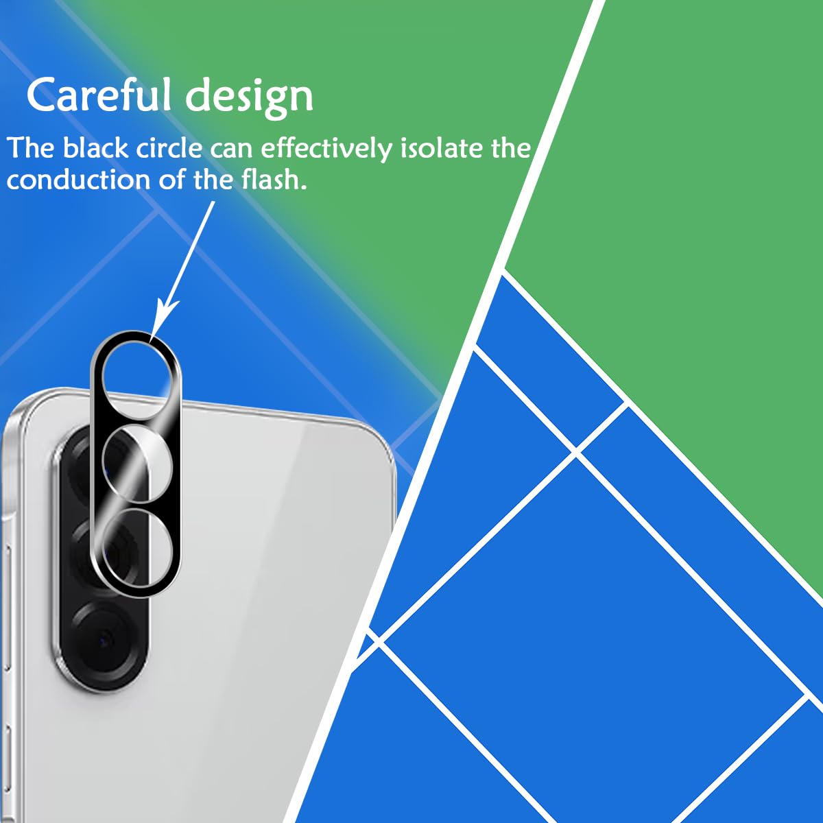 BIGFACE Protector de pantalla de vidrio templado para Galaxy A36 + protector de lente de cámara [paquete de 2 + 2] [compatible con fundas] [antiarañazos] [desbloqueo ultrasónico de huellas dactilares